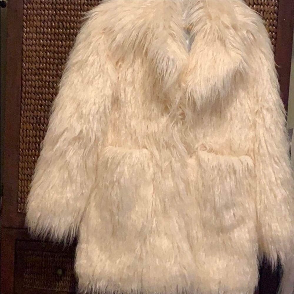 Urban-outfitters Women's Cream and Blue Coat